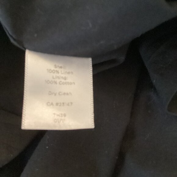 Talbots Womens Dress Size 6 Black Linen Sleeveless Sheath Fringe Raw Edge Tiered - Picture 9 of 9